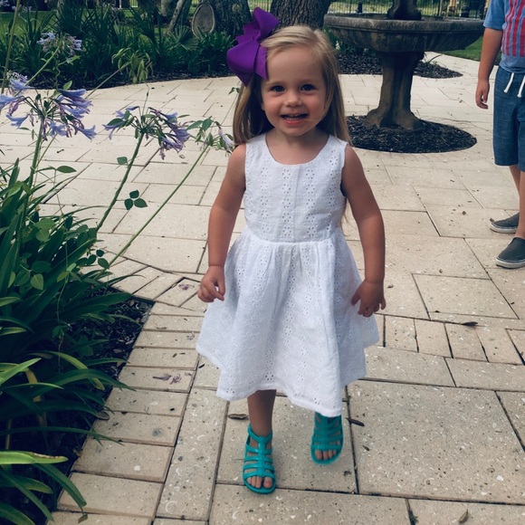 Old Navy Other - 🇺🇸Cute White Eyelet Dress 3T Girl Old Navy